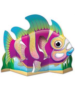 3-D Glittered Fish Centerpiece