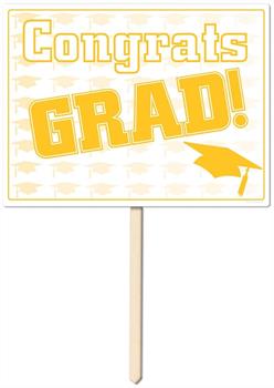 Plastic Congrats Grad Yard Sign