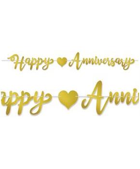 Foil Happy Anniversary Streamer