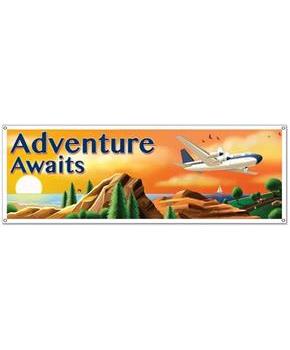 Around The World Sign Banner
