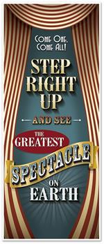 Vintage Circus Door Cover