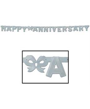 Foil Happy Anniversary Streamer