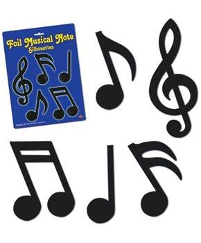 Foil Musical Notes Silhouettes