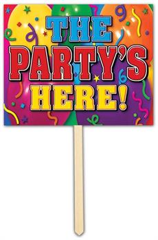 The Party's Here! Yard Sign
