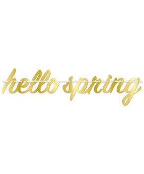 Foil Hello Spring Streamer
