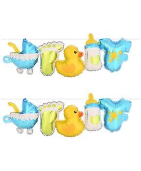 Baby Boy Balloon Streamers