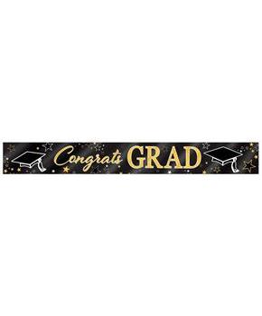 Metallic Congrats Grad Banner