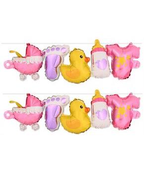 Baby Girl Balloon Streamers