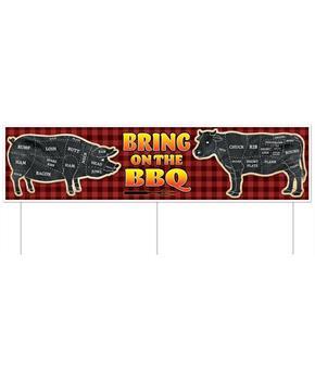Plastic Jumbo Bring On The BBQ Yard Sign