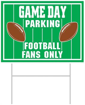 Plastic Game Day Parking Yard Sign