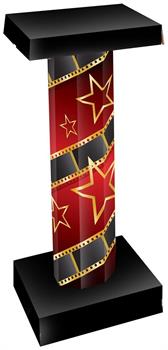 Red Carpet 3-D Short Column Props