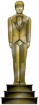 Red Carpet Male Statuette Stand-Up