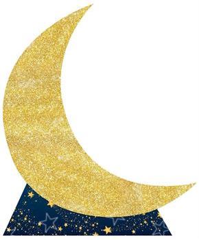 Starry Night Crescent Moon Stand-Up