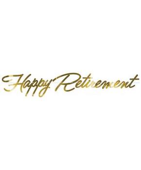 Foil Happy Retirement Streamer