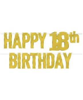Foil Happy "18th" Birthday Streamer