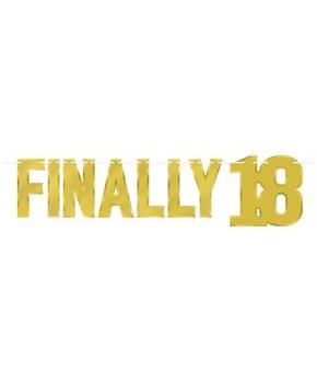 Foil Finally "18" Streamer