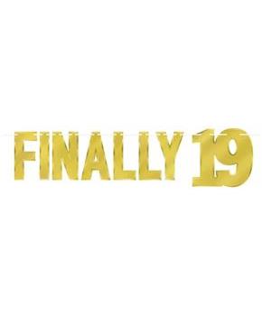 Foil Finally "19" Streamer