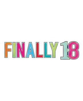 Foil Finally "18" Streamer
