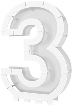 Balloon Mosaic Number "3" Frame