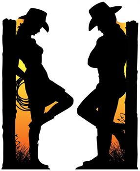 Western Silhouette Stand-Ups