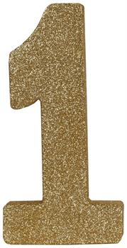 3-D Glittered "1" Centerpiece