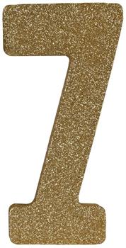 3-D Glittered "7" Centerpiece