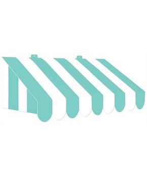 3-D Teal & White Awning Wall Decoration