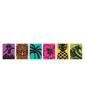 Luau Silhouette Streamer