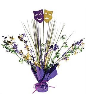 Mardi Gras Gleam 'N Spray Centerpiece