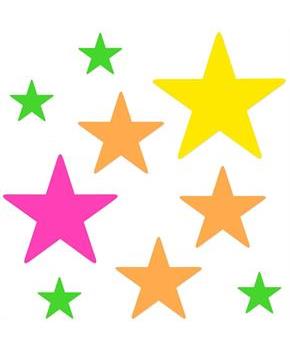 Neon Star Cutouts