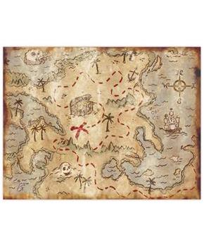 Plastic Treasure Map Placemats