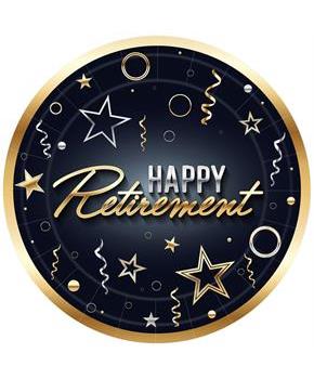 Happy Retirement Plates