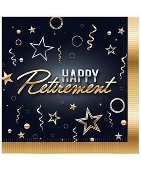 Happy Retirement Beverage Napkins