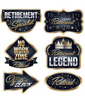 Happy Retirement Cutouts
