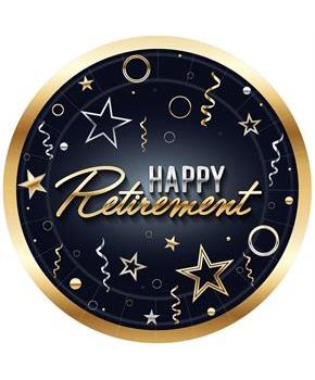Happy Retirement Plates