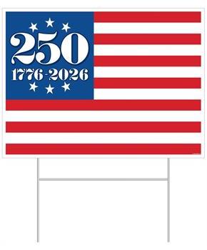 Plastic Semiquincentennial Yard Sign