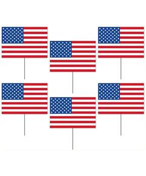 Plastic American Flag Yard Signs