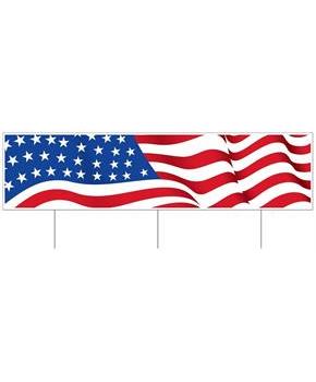 Plastic Jumbo American Flag Yard Sign