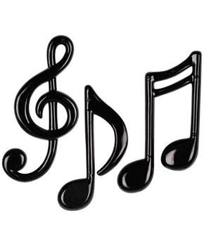 Molded Plastic Musical Notes
