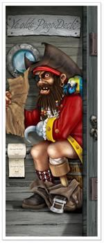 Pirate Captain Restroom Door Cover