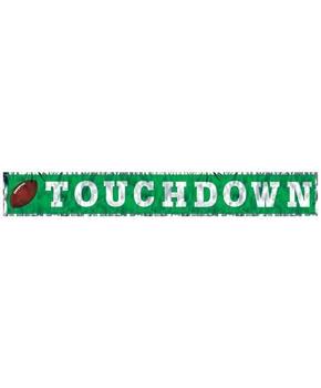 Metallic Touchdown Fringe Banner