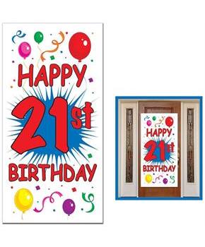 "21st" Birthday Door Cover