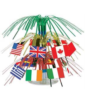 Int'l Flag Mini Cascade Centerpiece