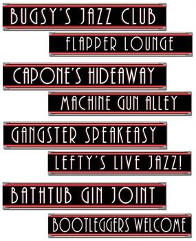 Gangster Street Sign Cutouts