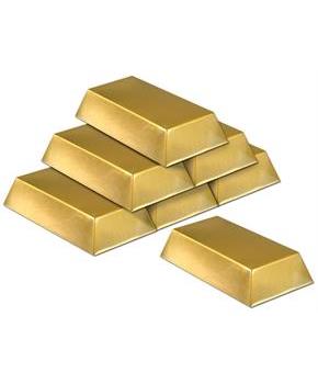 Plastic Gold Bar Decorations