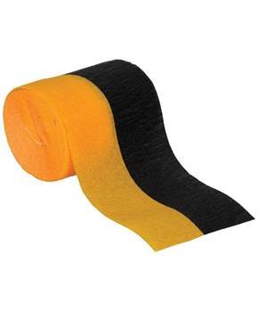 FR Black & Golden-Yellow Crepe Streamer