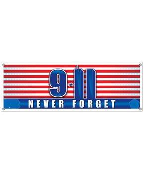 9/11 Never Forget Sign Banner