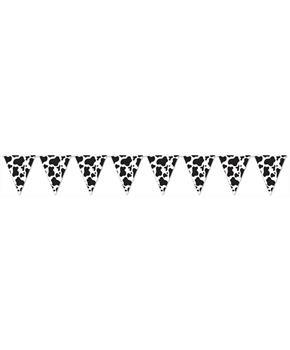 Cow Print Pennant Banner