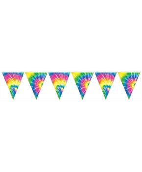 Tie-Dyed Pennant Banner