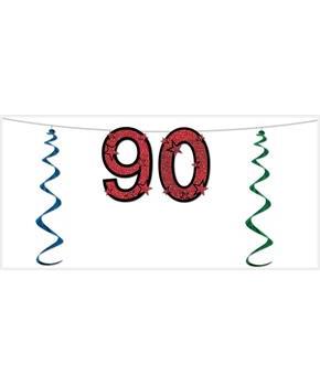 "90" Glittered Streamer